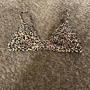 Leopard bikini top